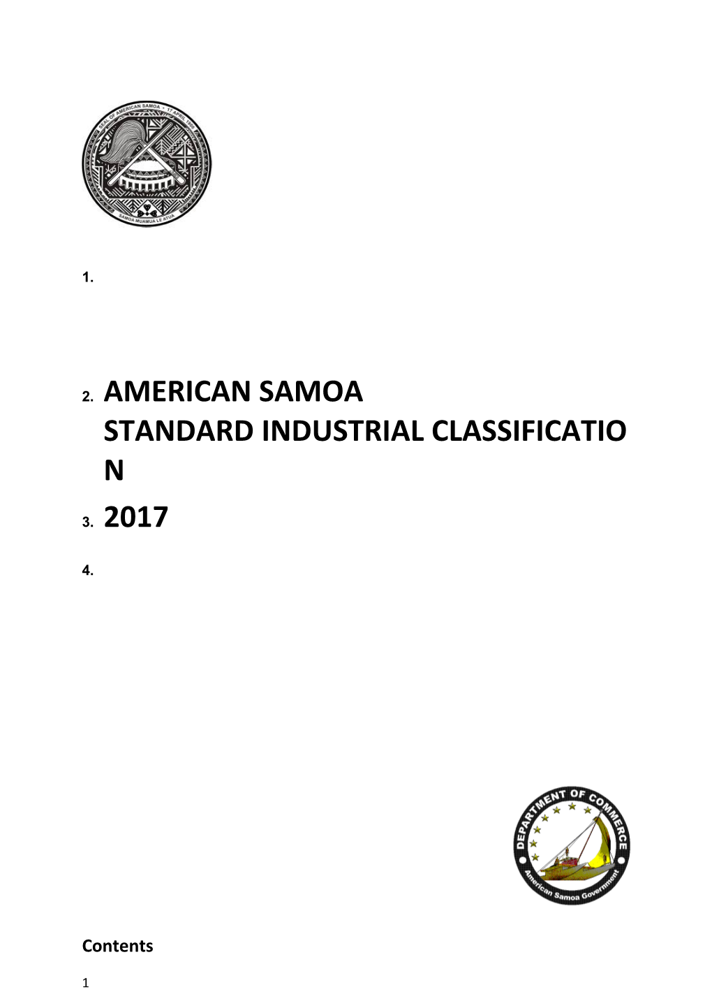 American Samoa Standardindustrialclassification