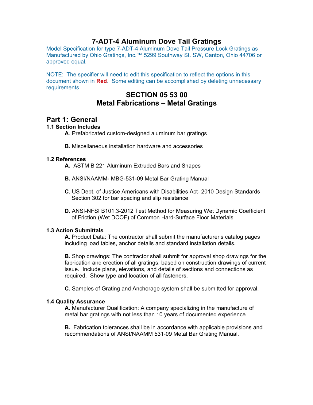 7-ADT-4 Aluminumdove Tailgratings