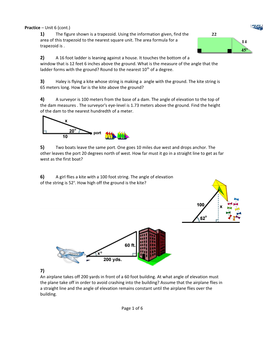 Practice Unit 6 (Cont.)