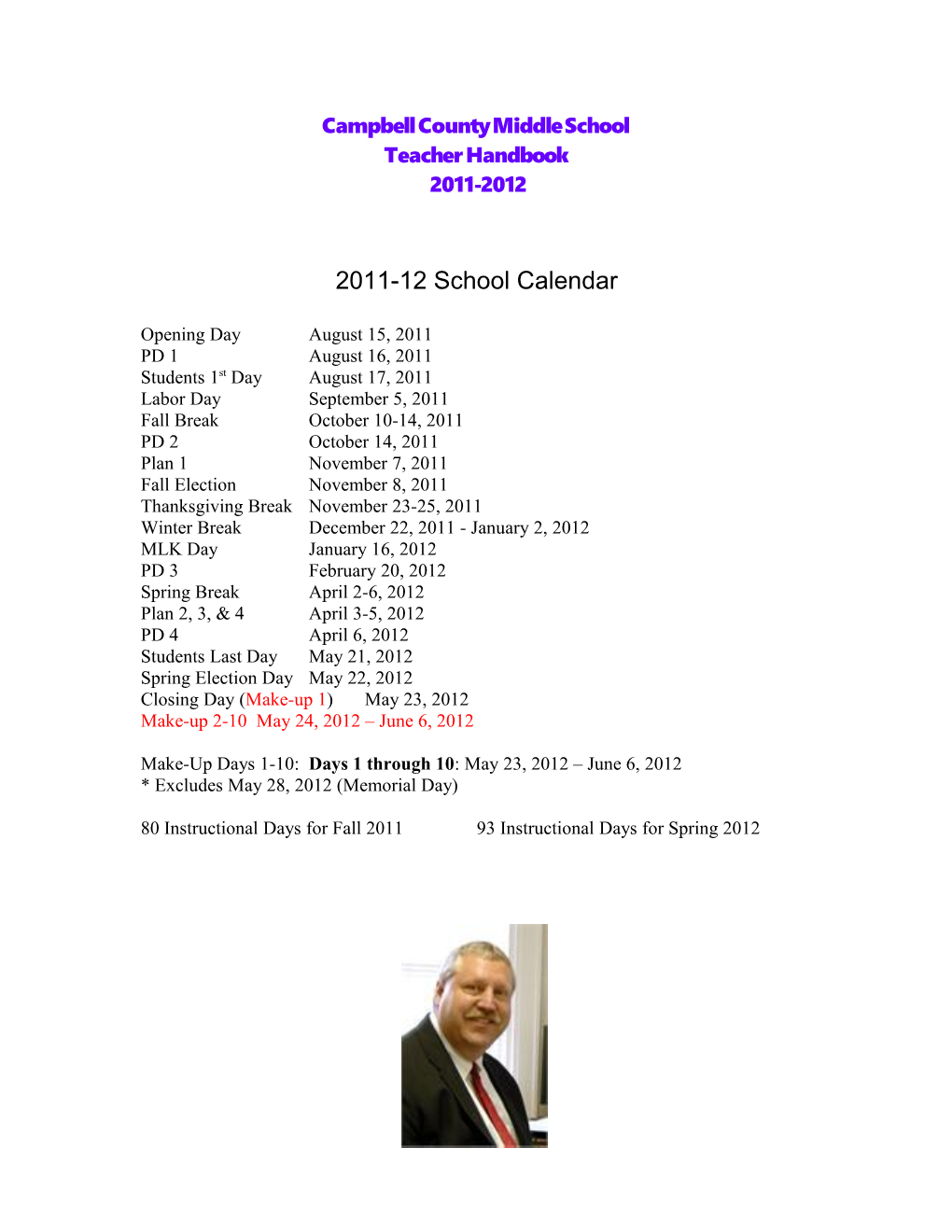 Suggested Master Schedule 2011-12
