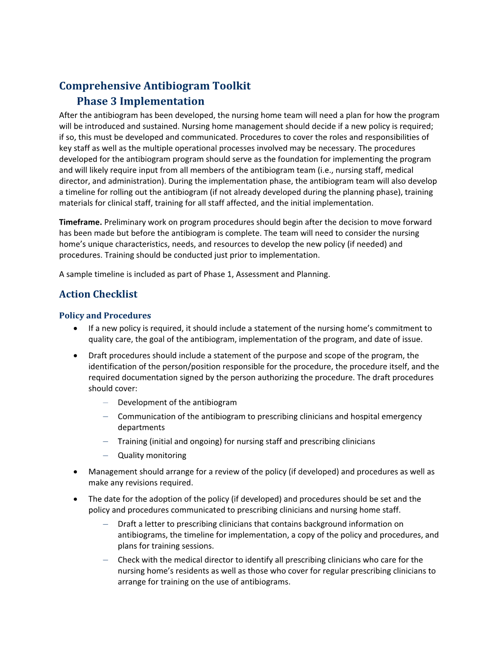 Comprehensive Antibiogram Toolkitphase 3 Implementation