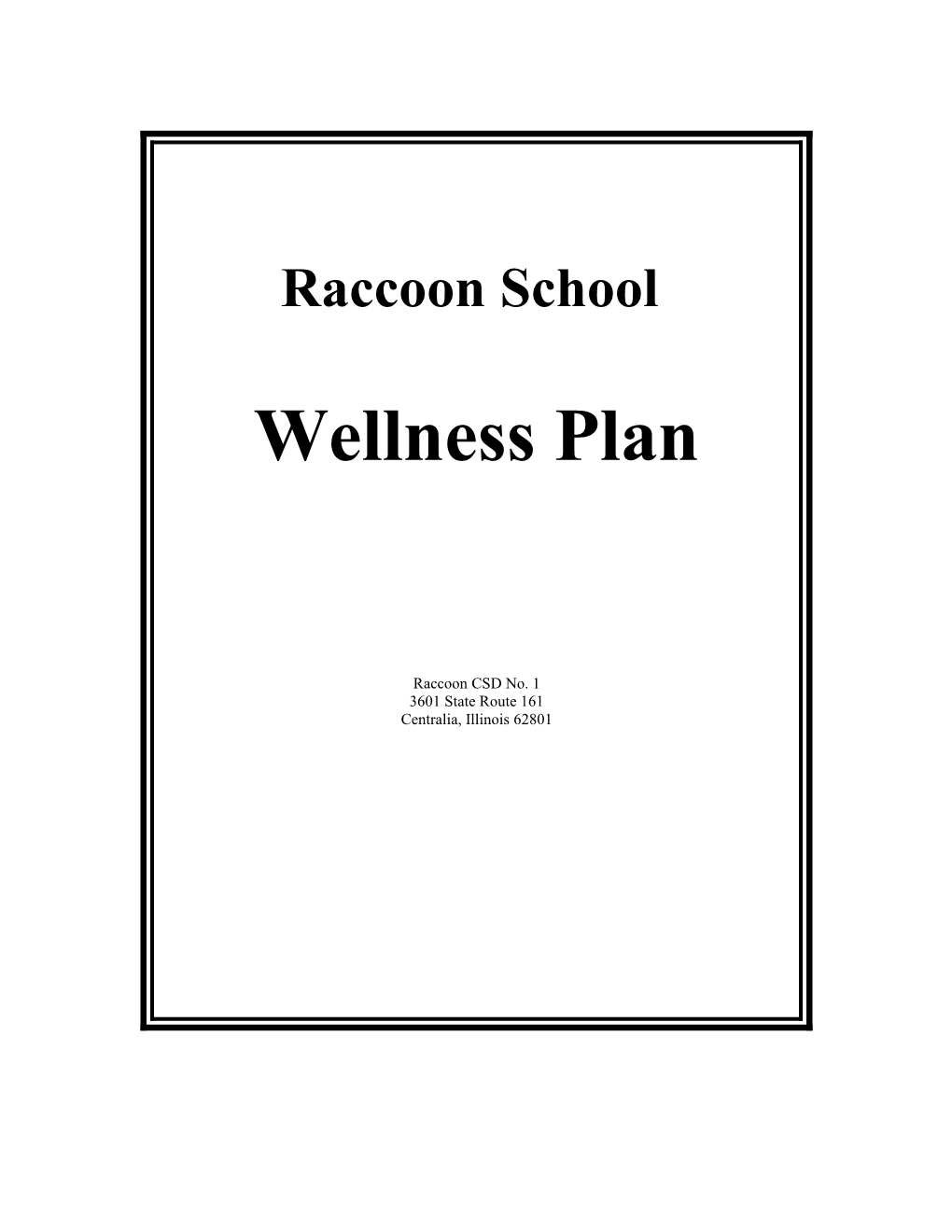 School Wellness Plan