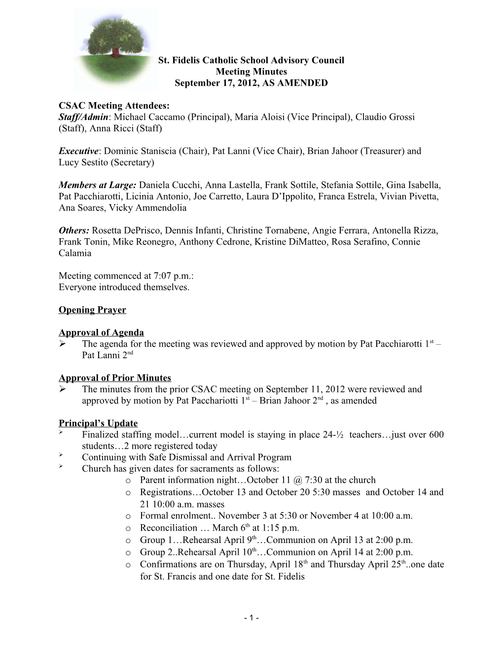 CSAC - Meeting Minutes-September 17-12