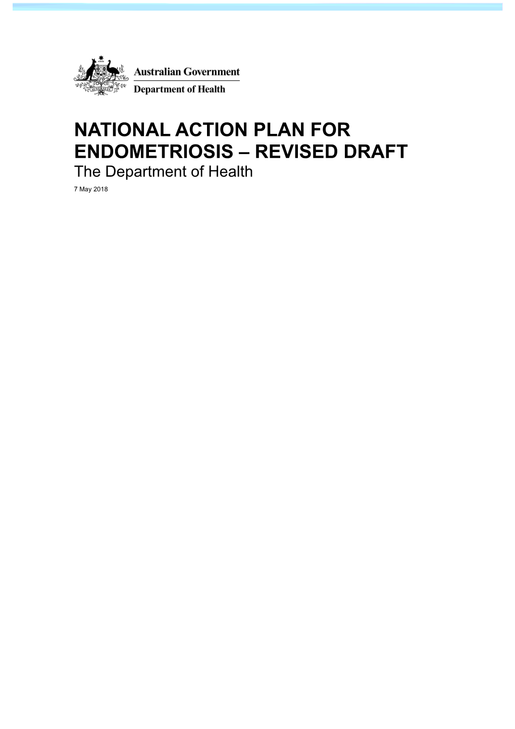 National Action Plan for Endometriosis Revised Draft