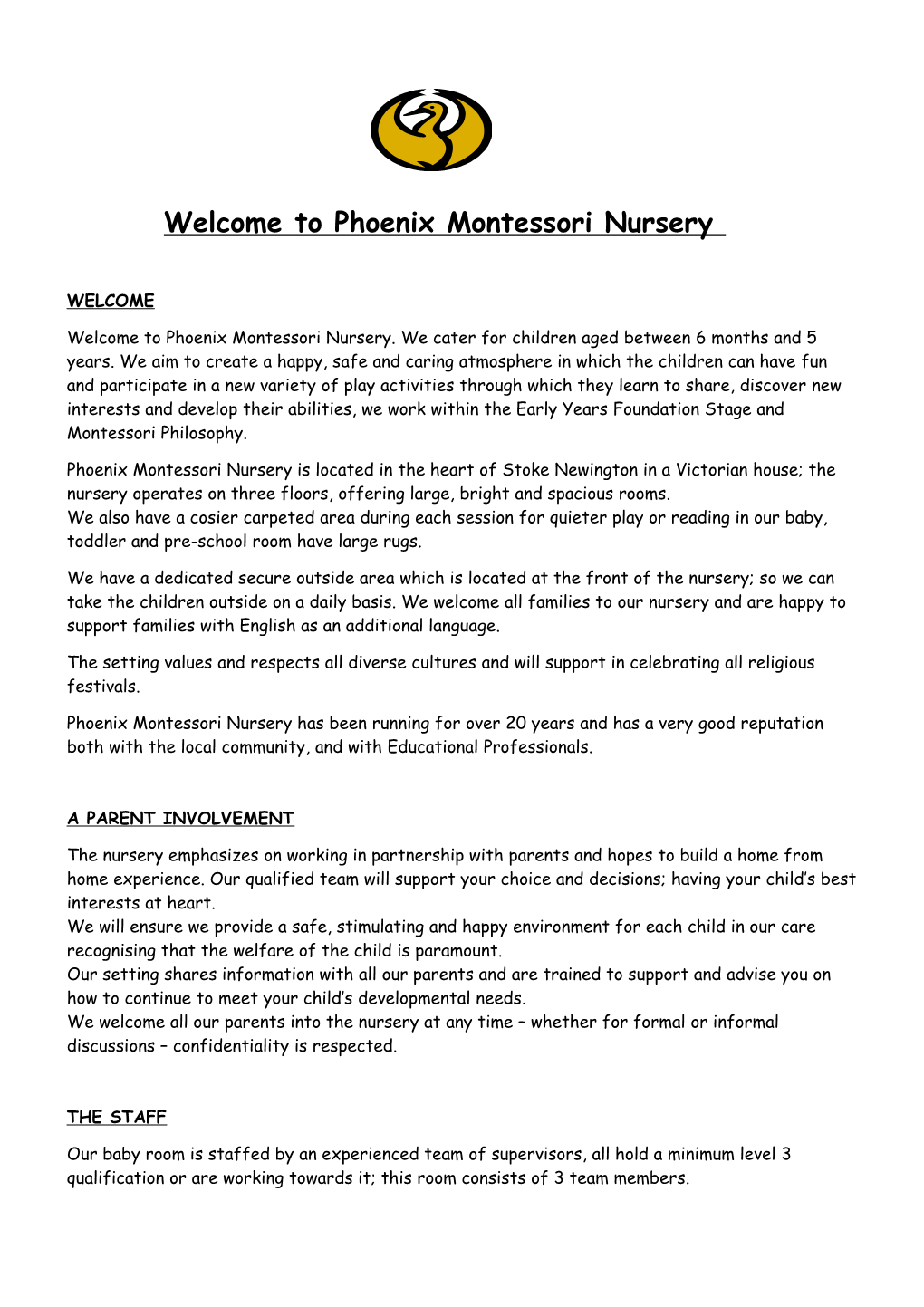 Welcome to Phoenix Montessori Nursery