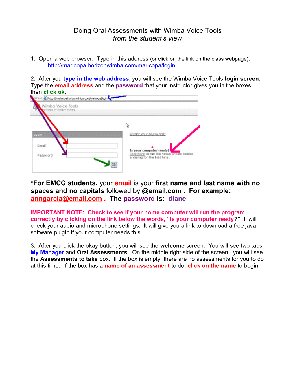 Doing Oral Assessments with Wimba Voice Tools