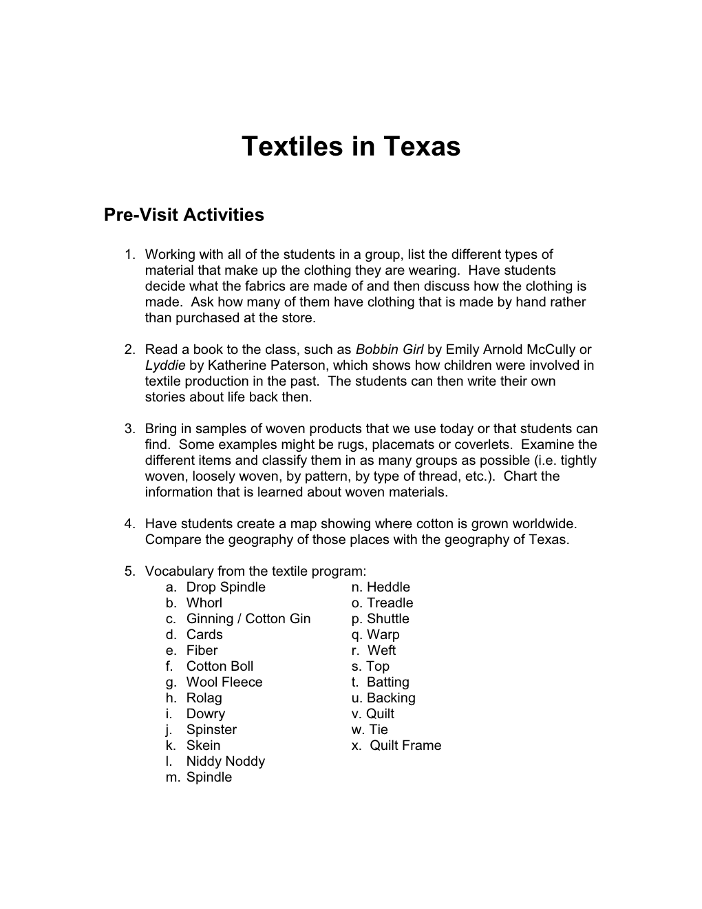 Textiles in Texas
