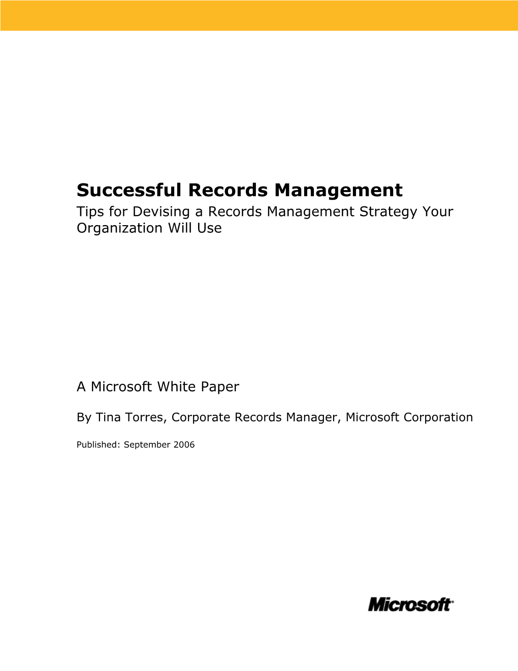 Successful Records Management
