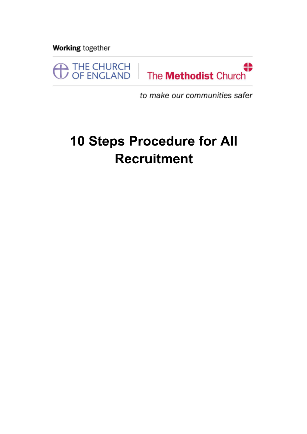 10 Steps Procedure for All Recruitment