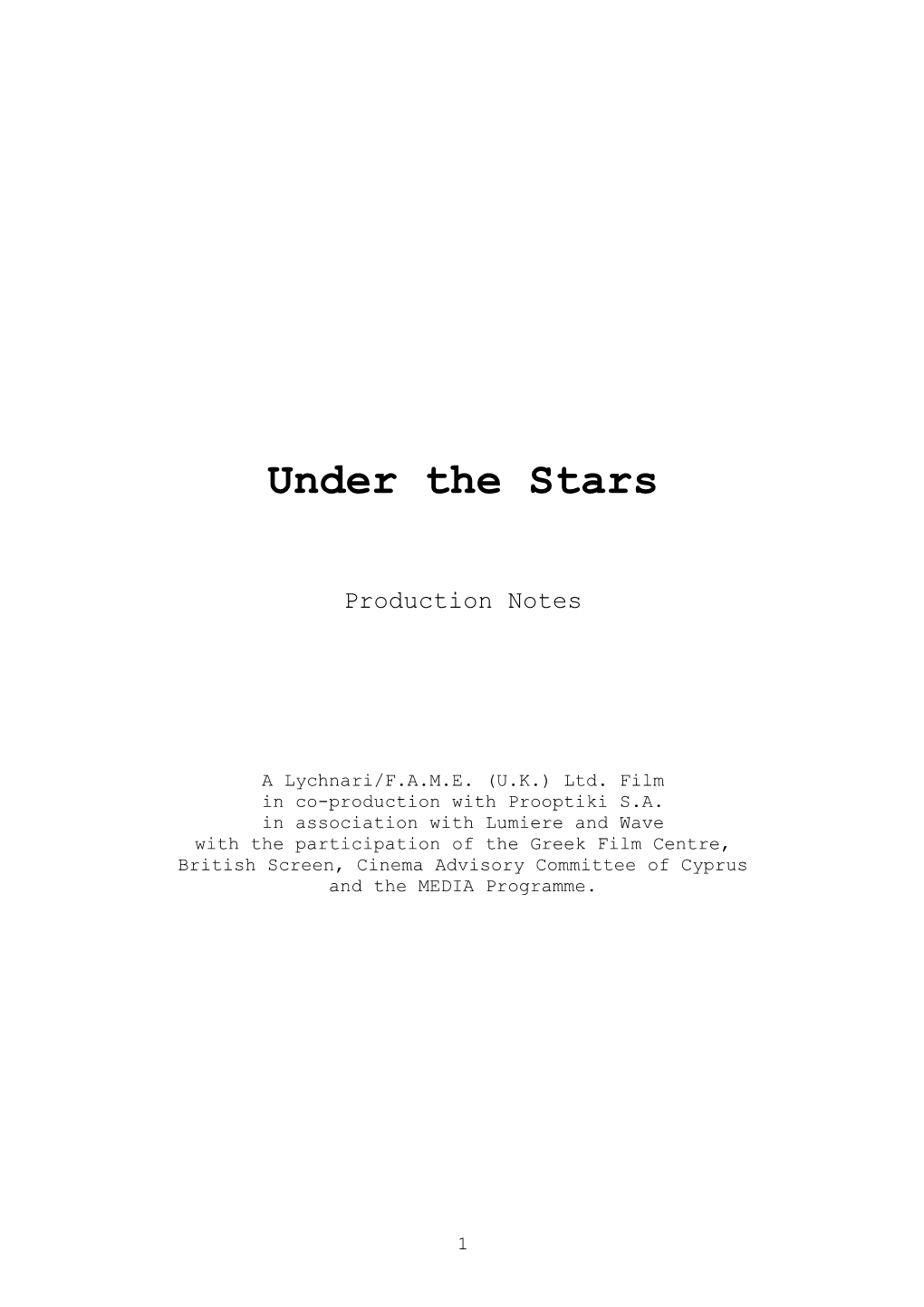 Under the Stars