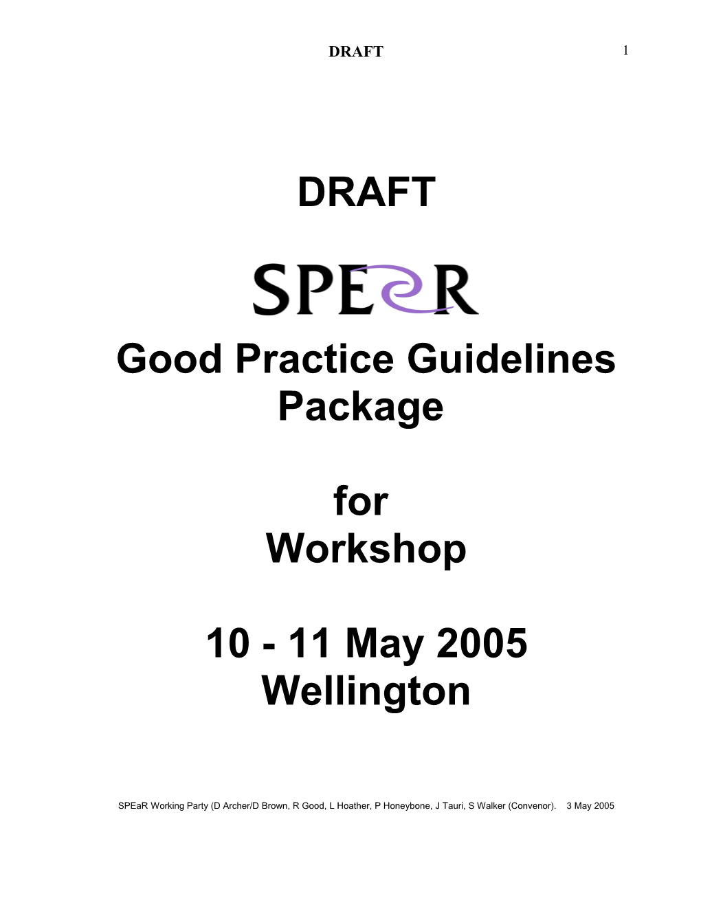 Good Practice Guidelines Package