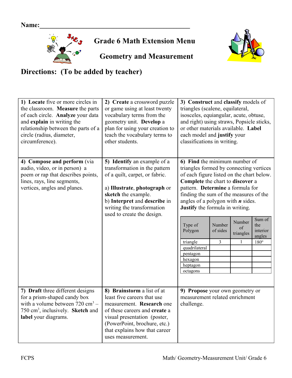 List and Define at Least 10 Geometric Figures