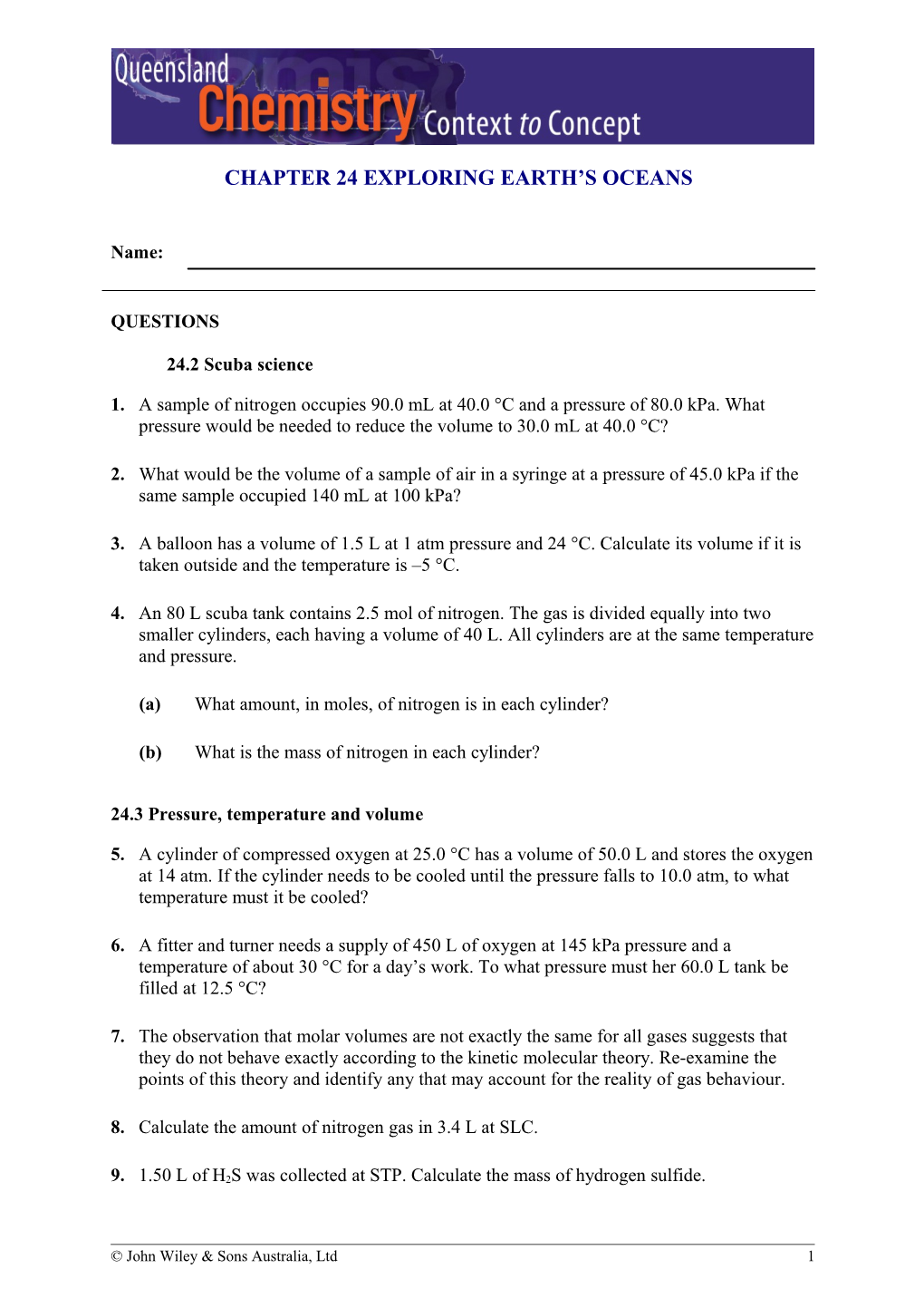 Queensland Chemistry