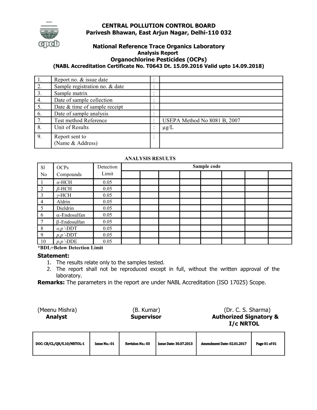 Central Pollution Control Board, Delhi