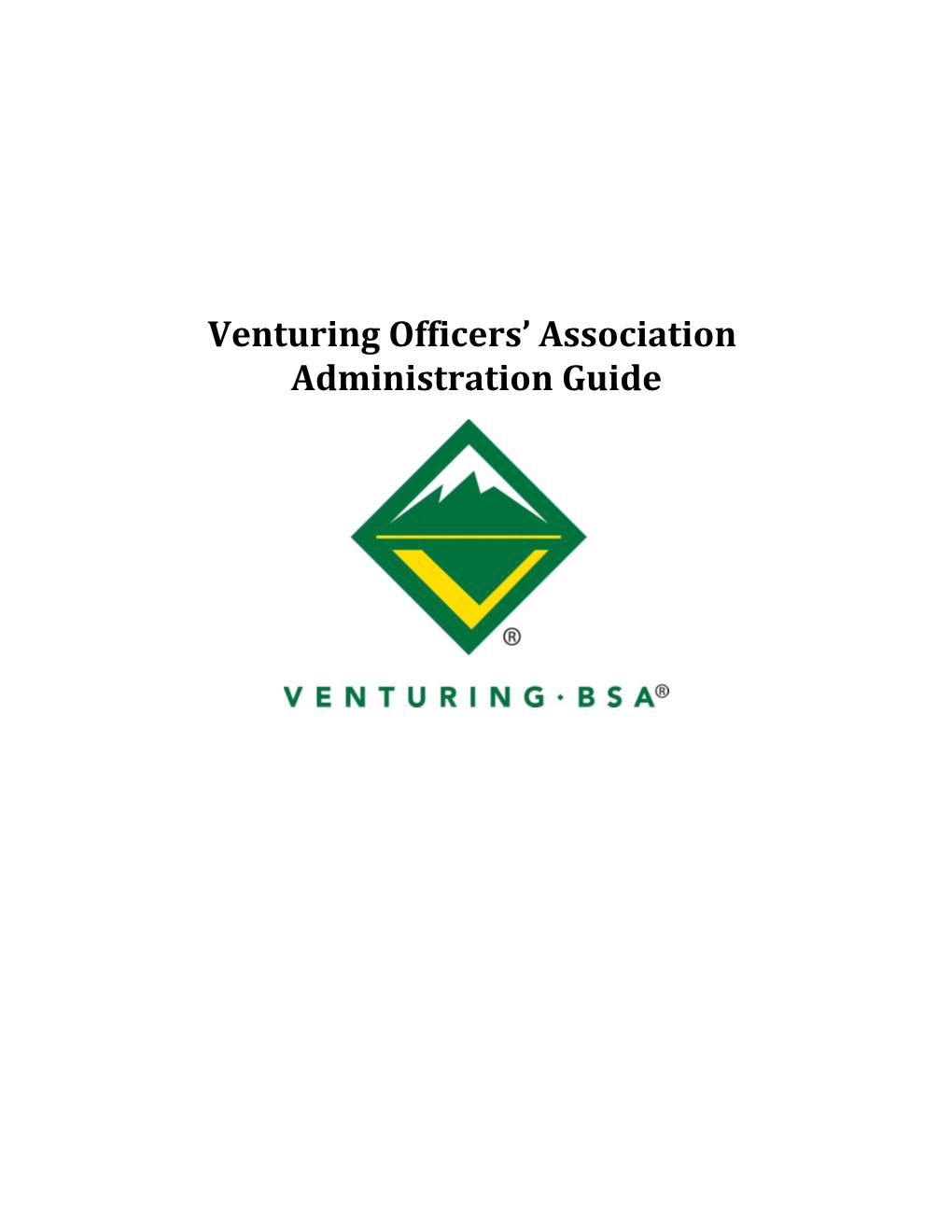 Venturing Officers Association Administration Guide 1