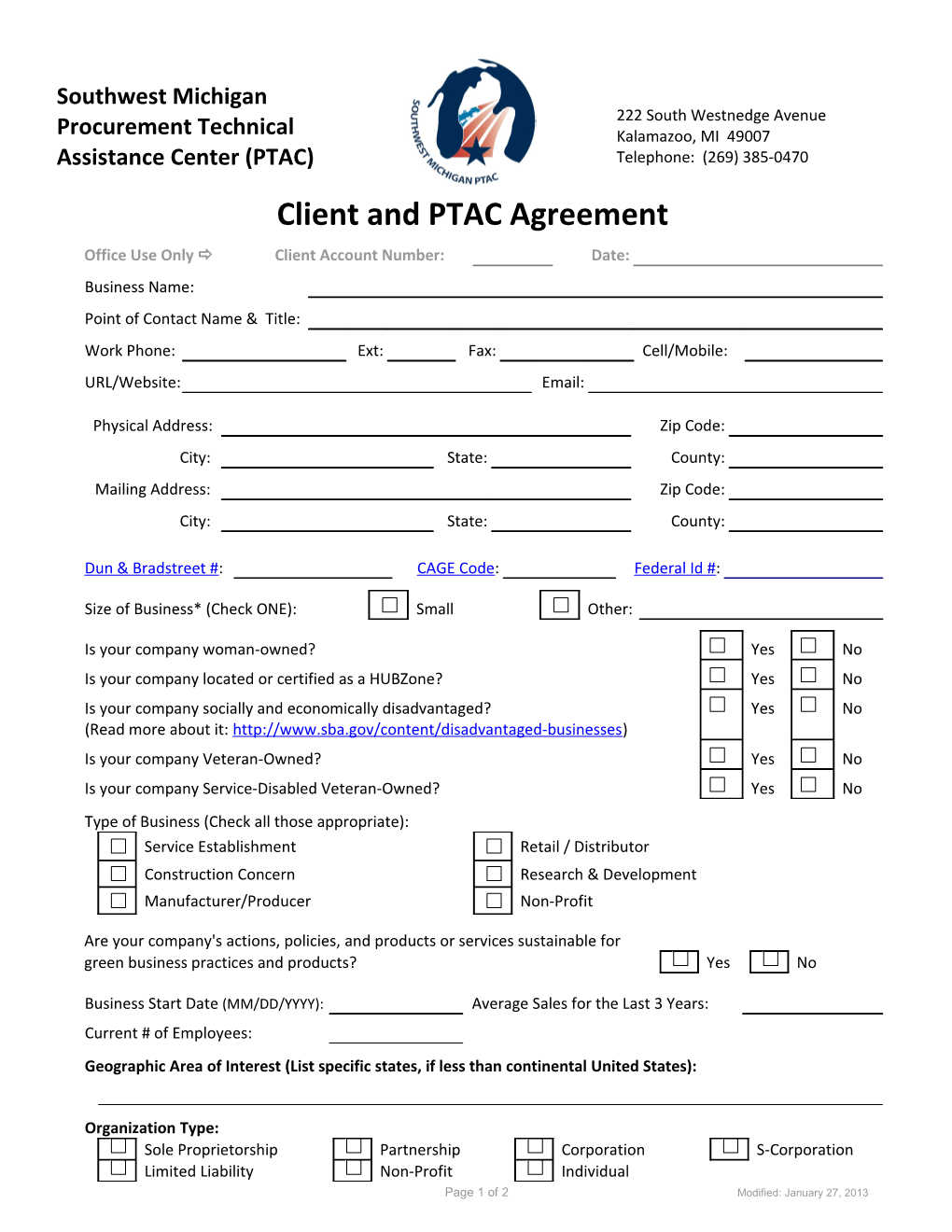 Quarterly Customer Renewal Form