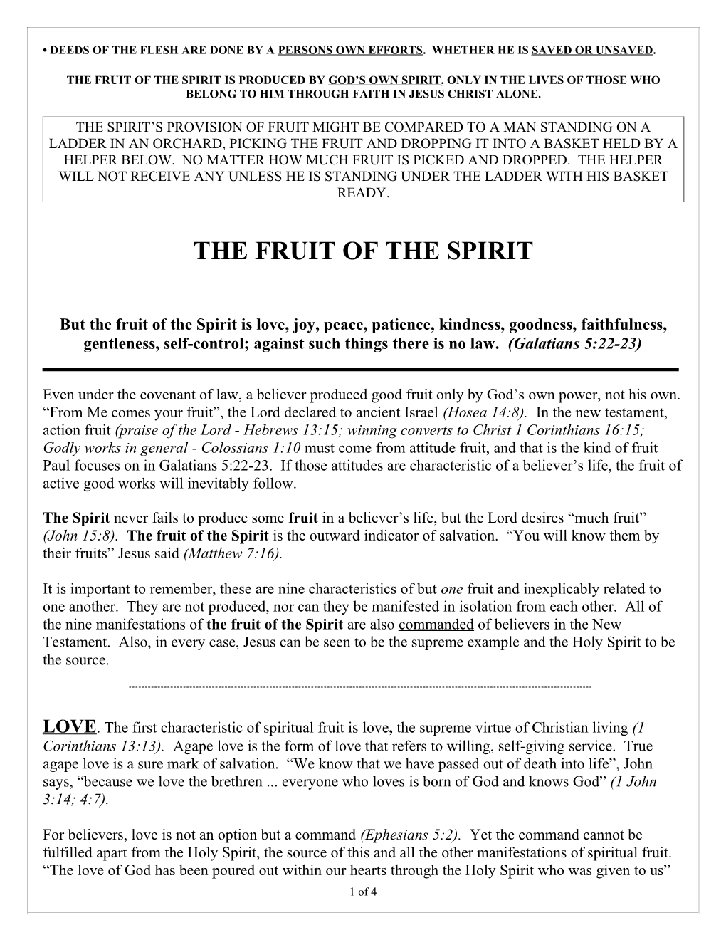 Fruit of the Spirit