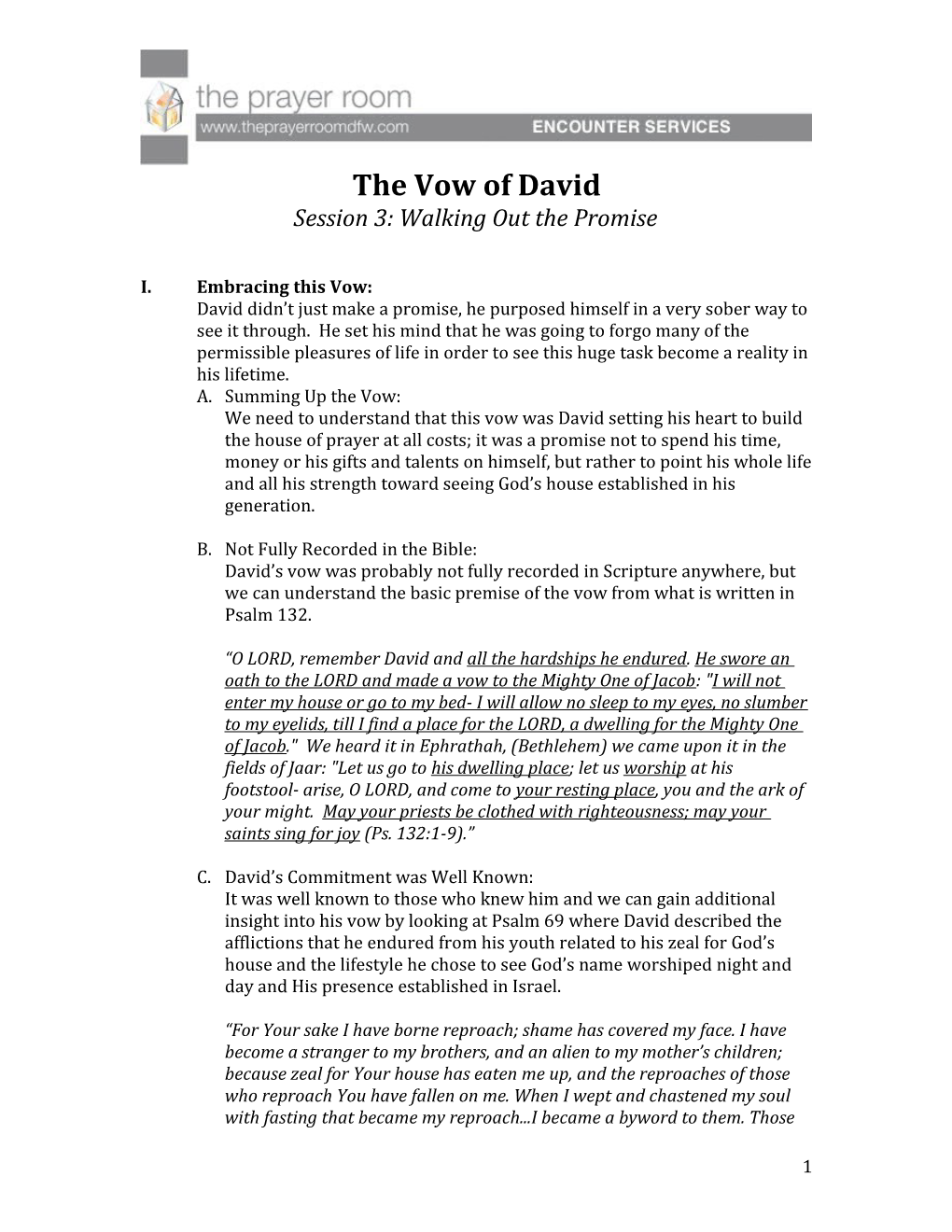 The Vow of David