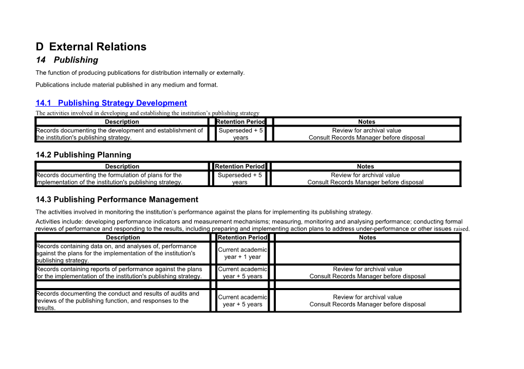 The Function of Producing Publications for Distribution Internally Or Externally