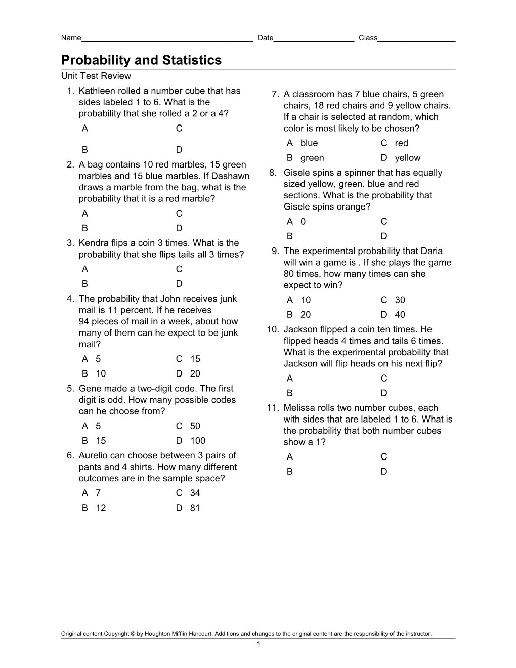 Unit Test Review