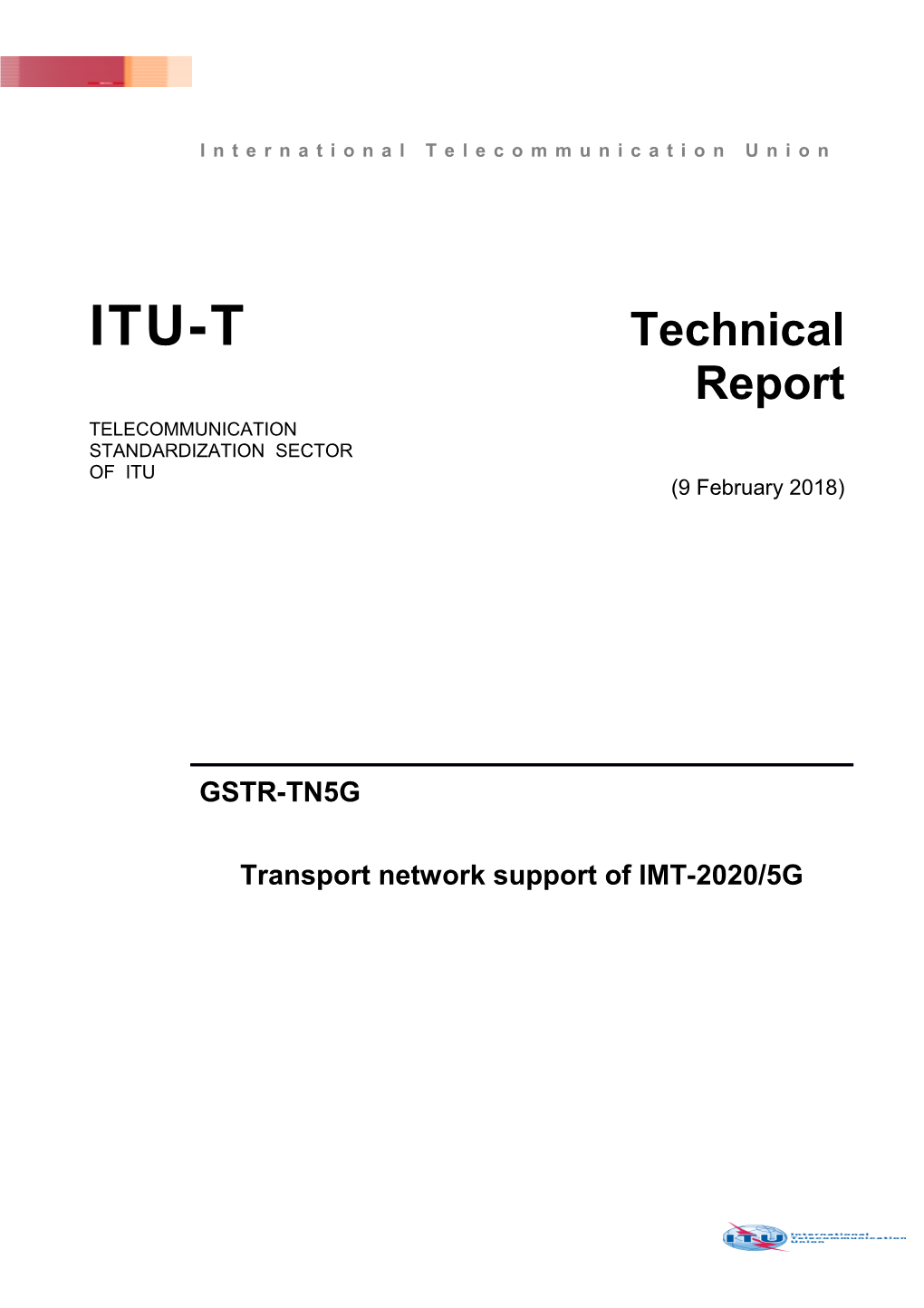 Technical Report ITU-T GSTR-TN5G