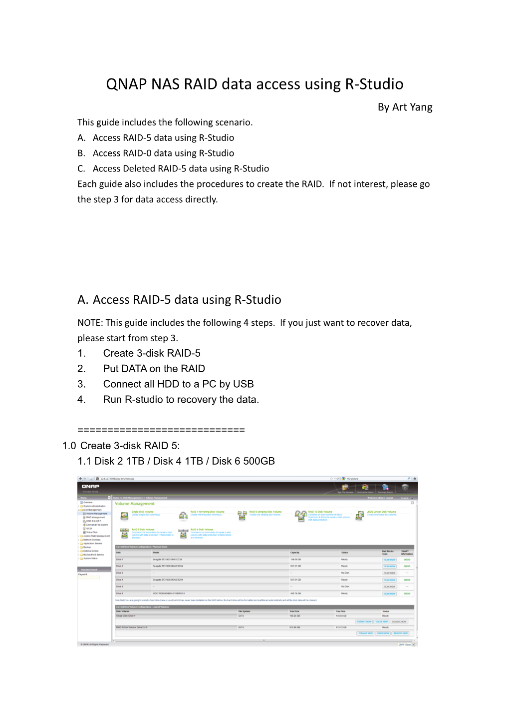 QNAP NAS RAID Data Access Using R-Studio