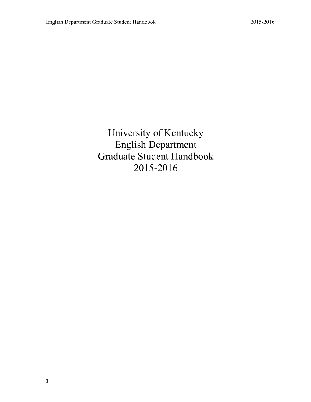 English Graduate Student Handbook