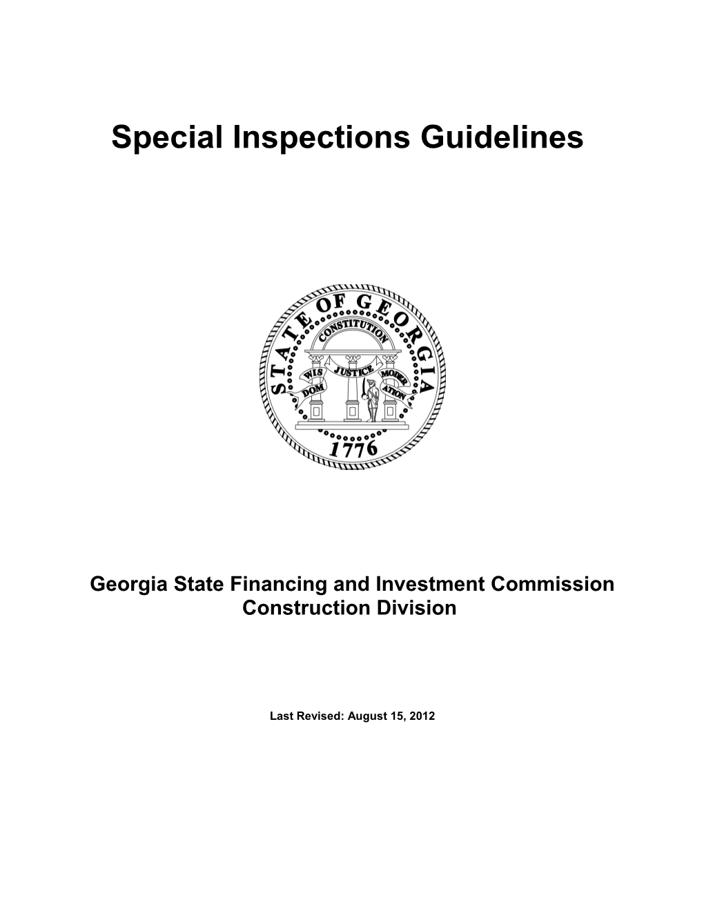 Special Inspections Guidelines