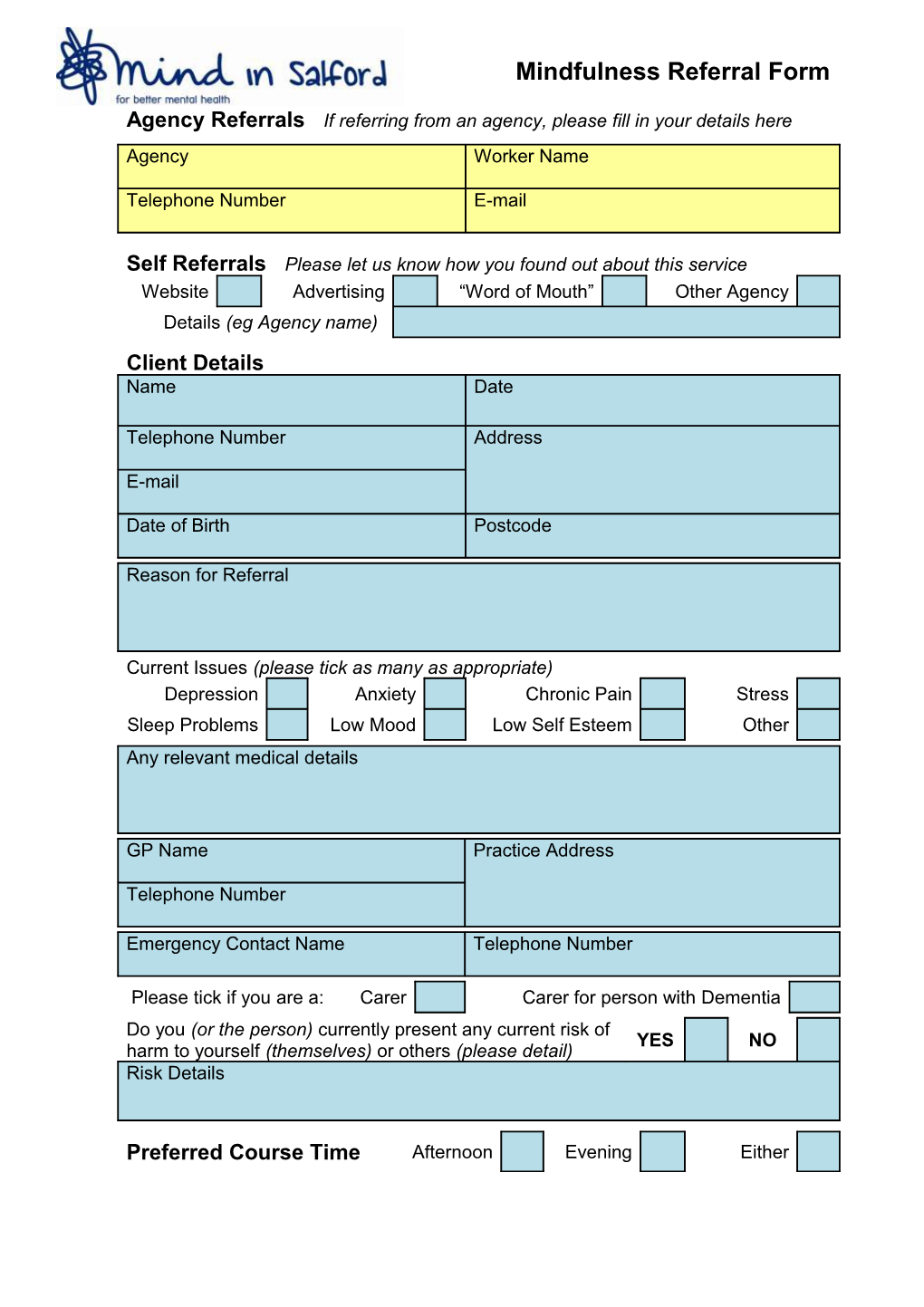 Confidentiality Consent Form