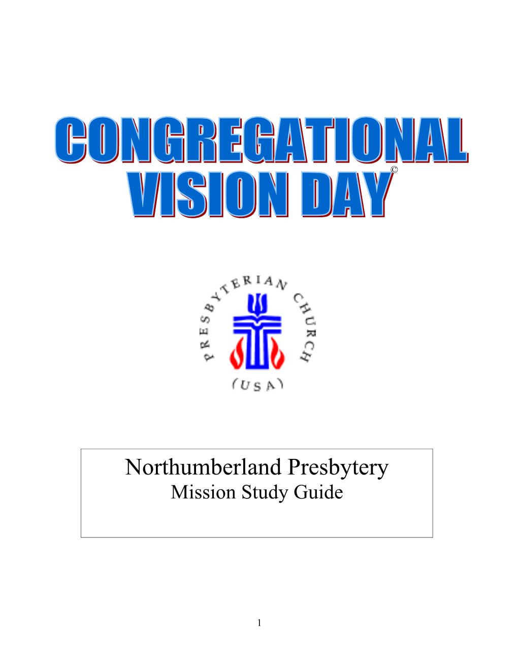 Washington Presbytery Self-Study Day