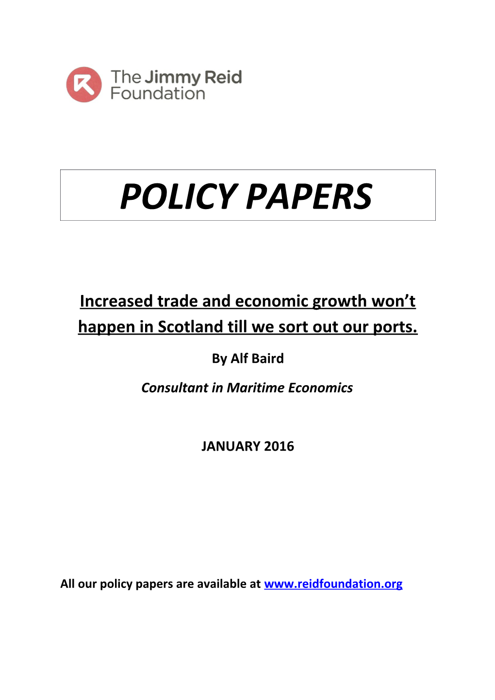 Increased Trade and Economic Growth Won T Happen in Scotlandtill We Sort out Our Ports