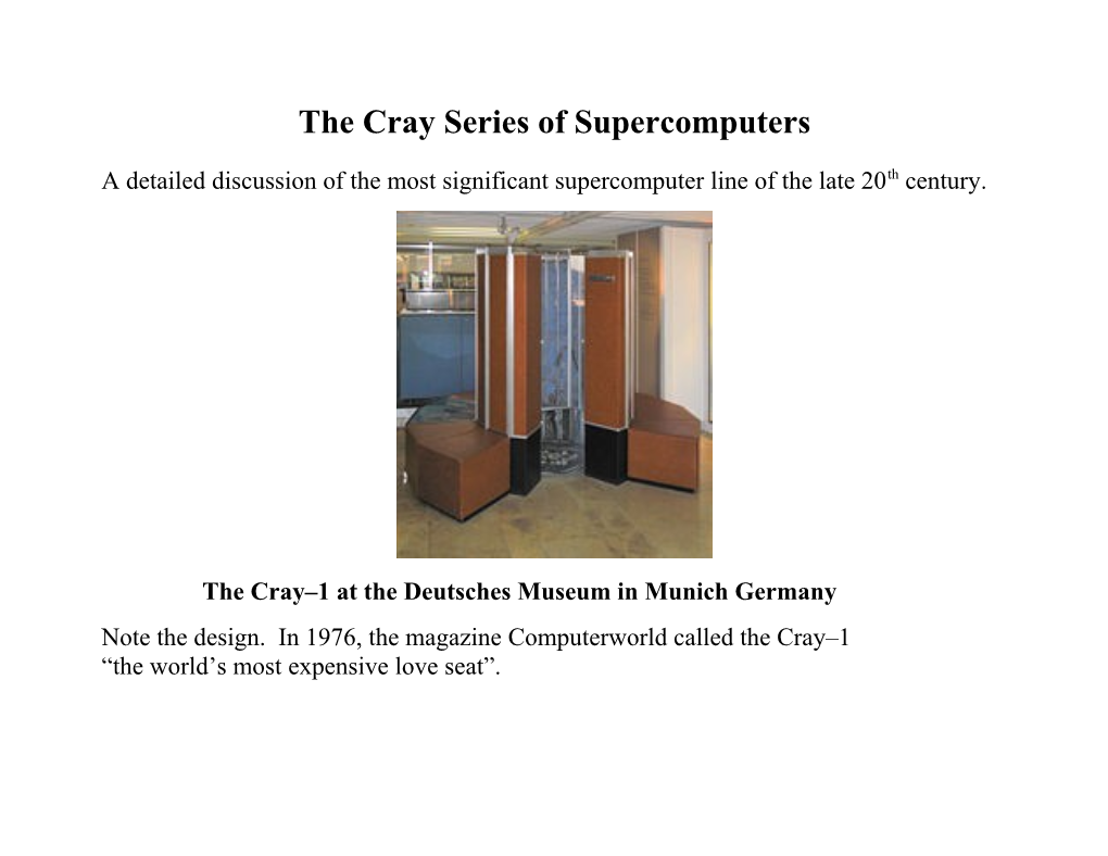 The Cray Supercomputers