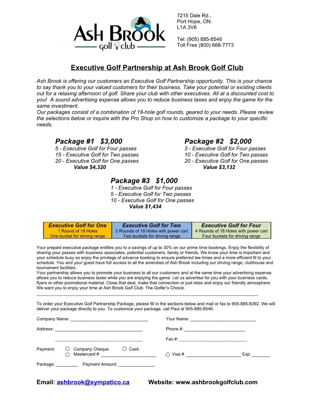 Durham Golf Promotion