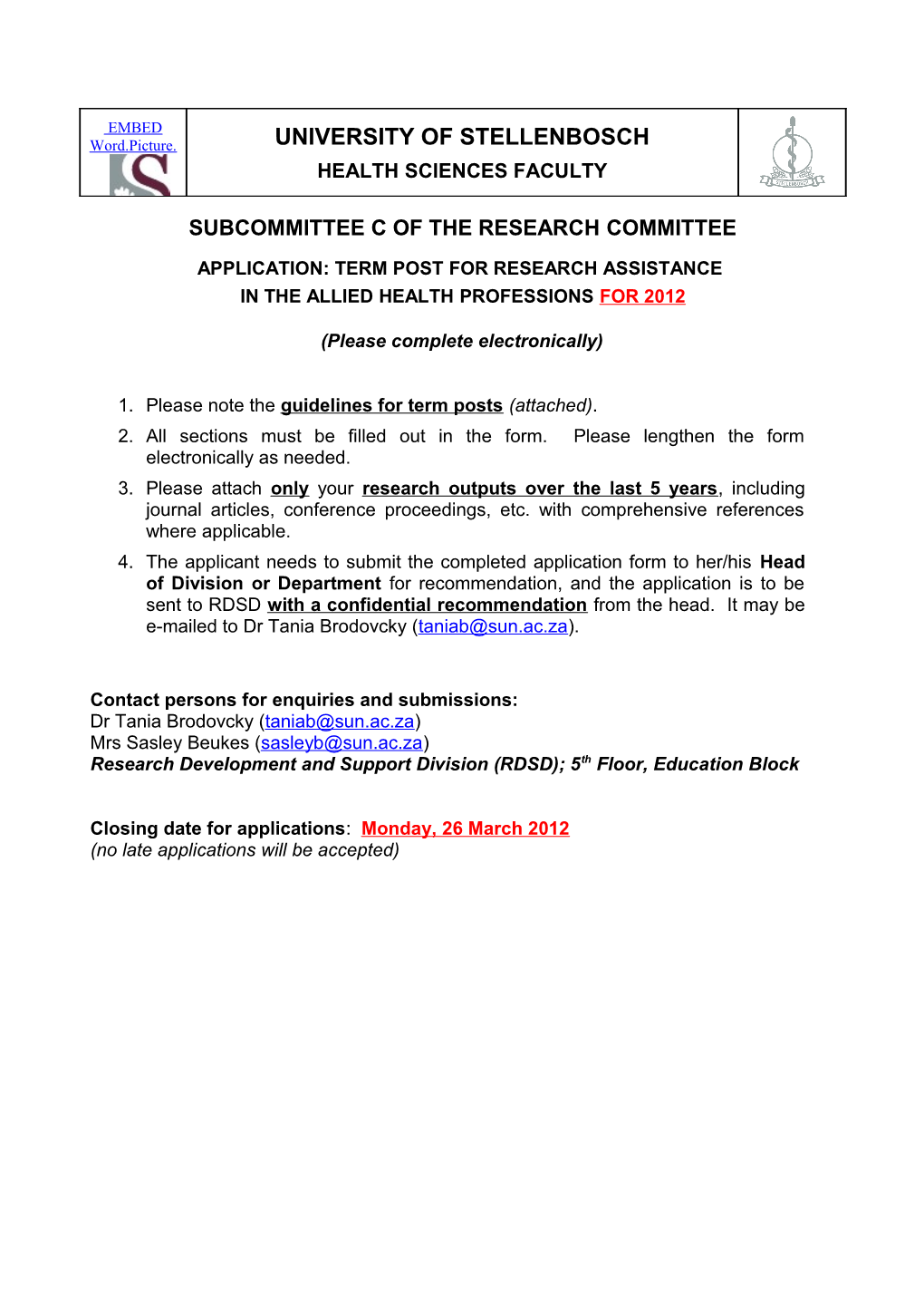 Subcommittee C of the Research Committee
