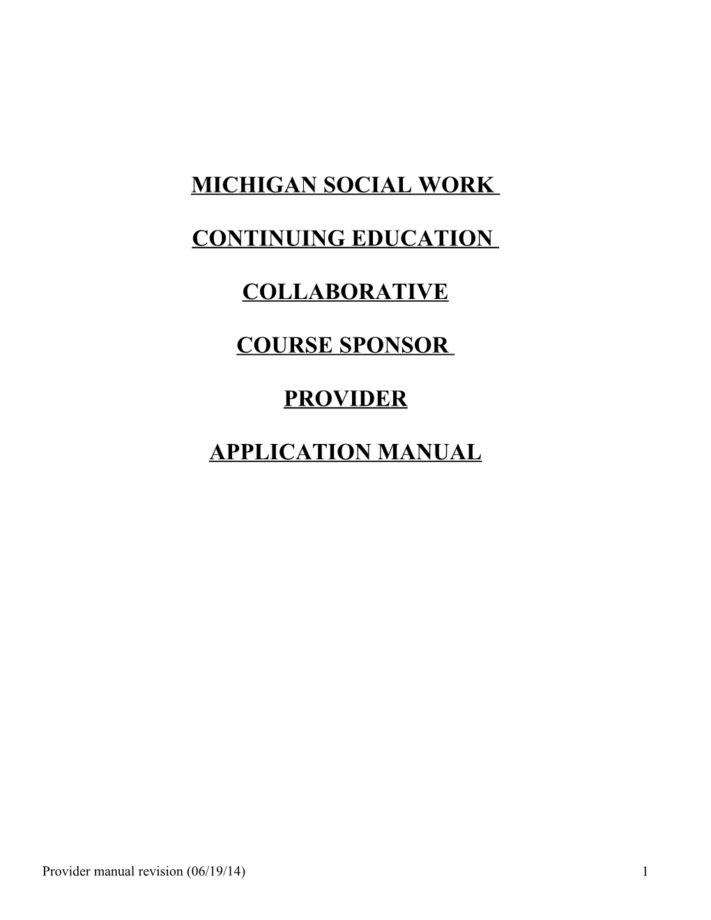 Michigan Social Work
