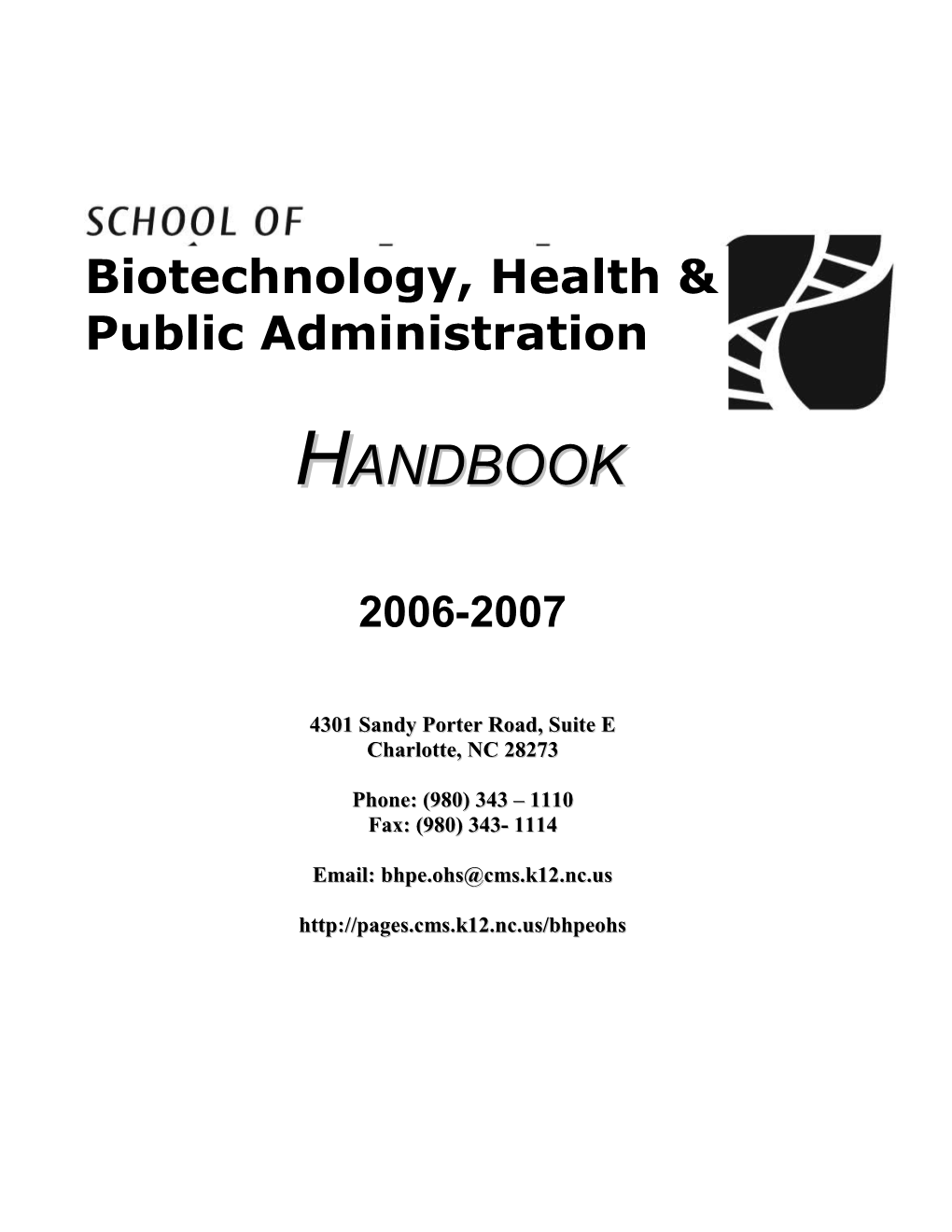 Student Handbook -Biotech