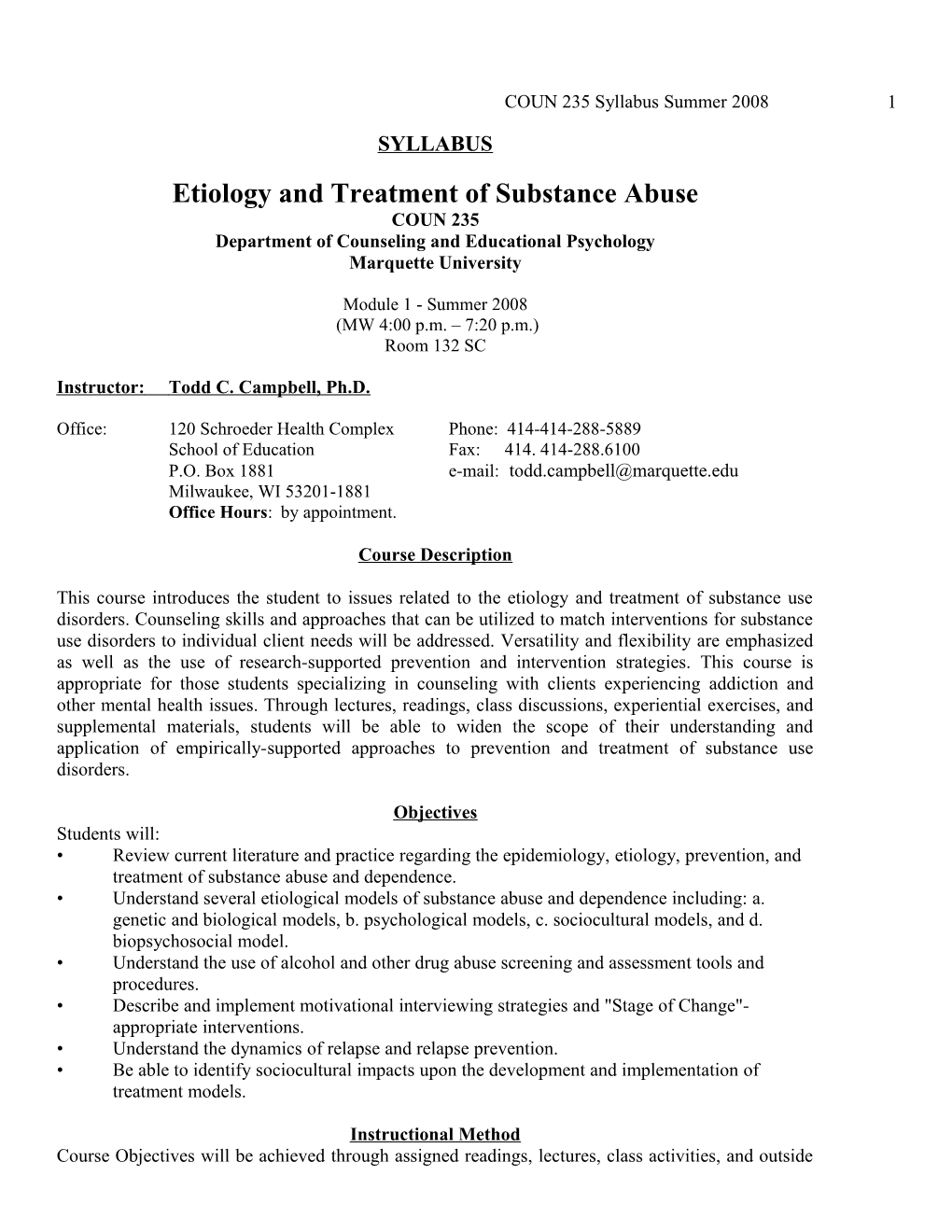 Etiology and Treatment of Sibstamce Abuse