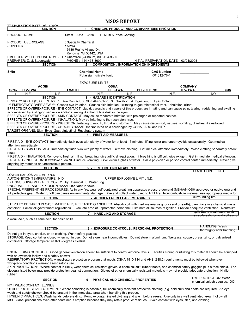 Section1 - Chemical Product and Company Identification