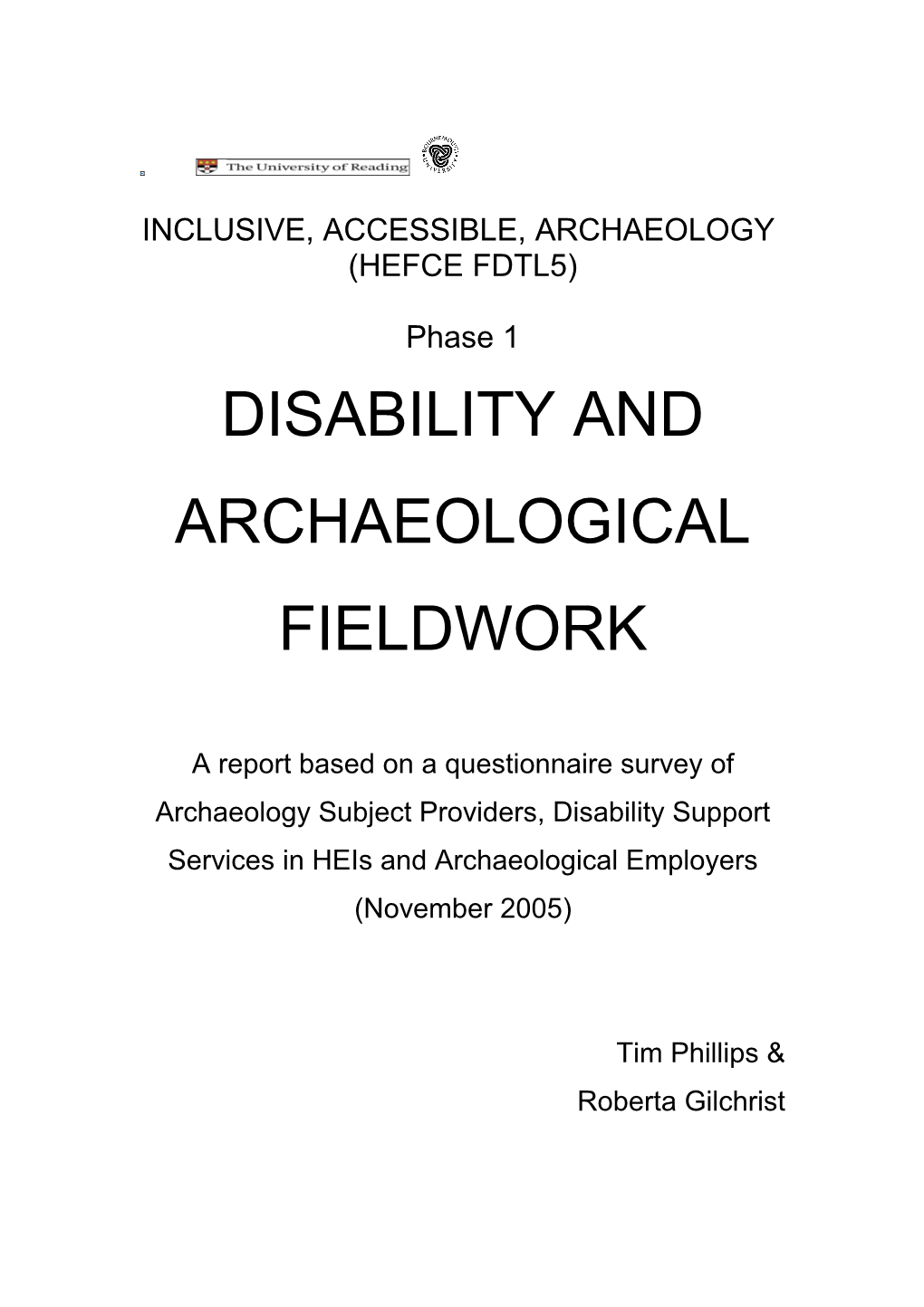 Results of the Archaeology Subject Providers Questionnaire
