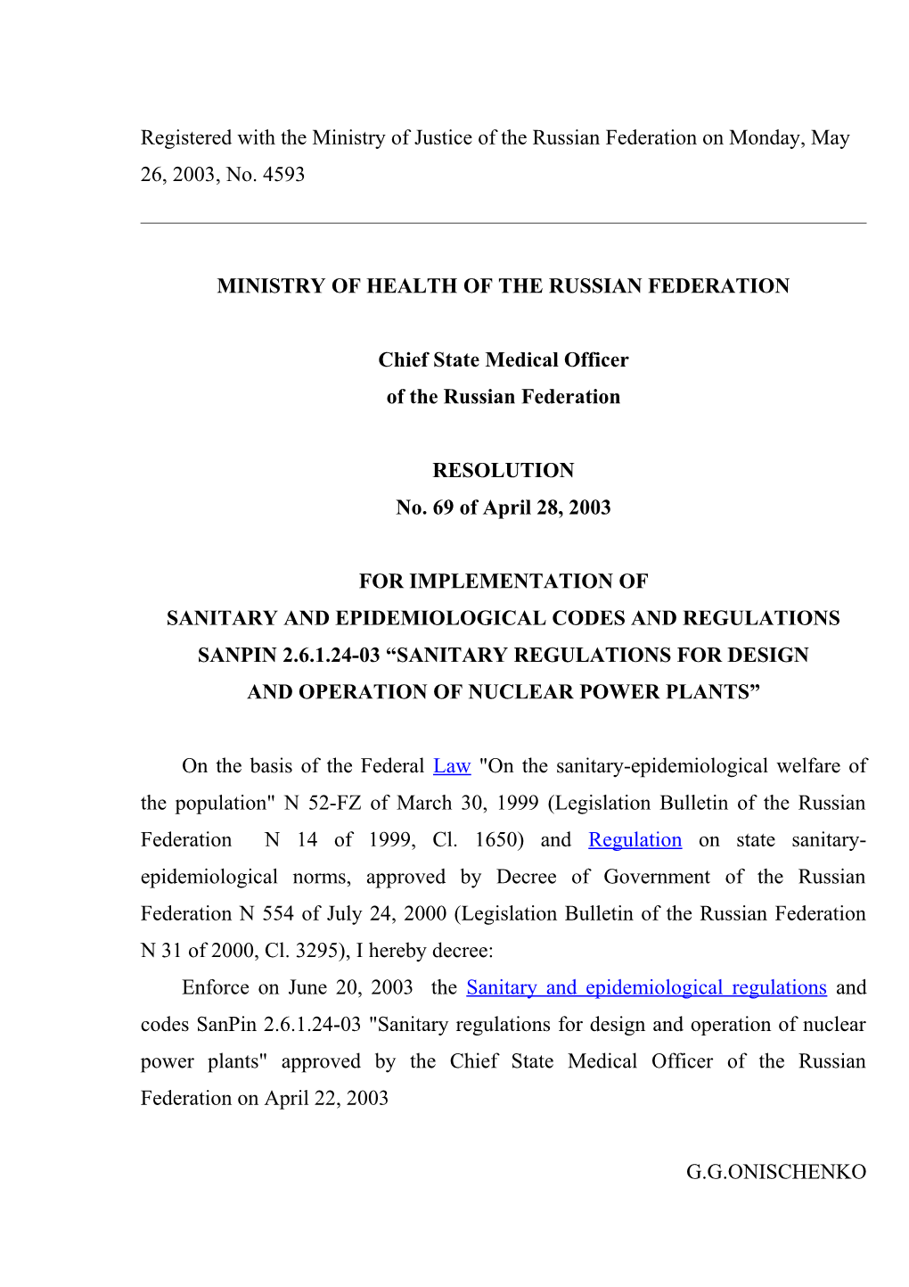 Ministry of Health of the Russian Federation