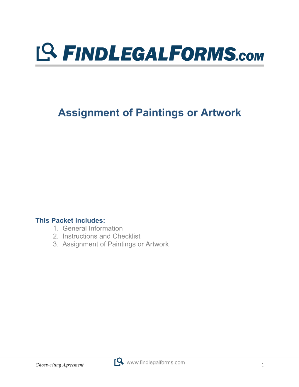 Assignment of Paintings Or Artwork