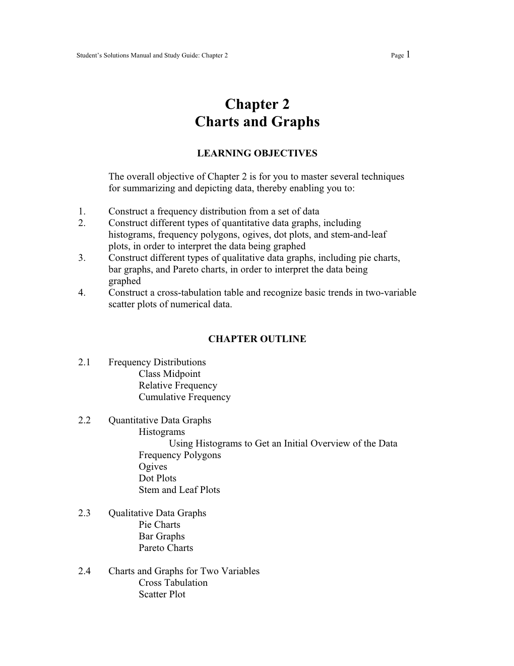 Student S Solutions Manual and Study Guide: Chapter 2Page1