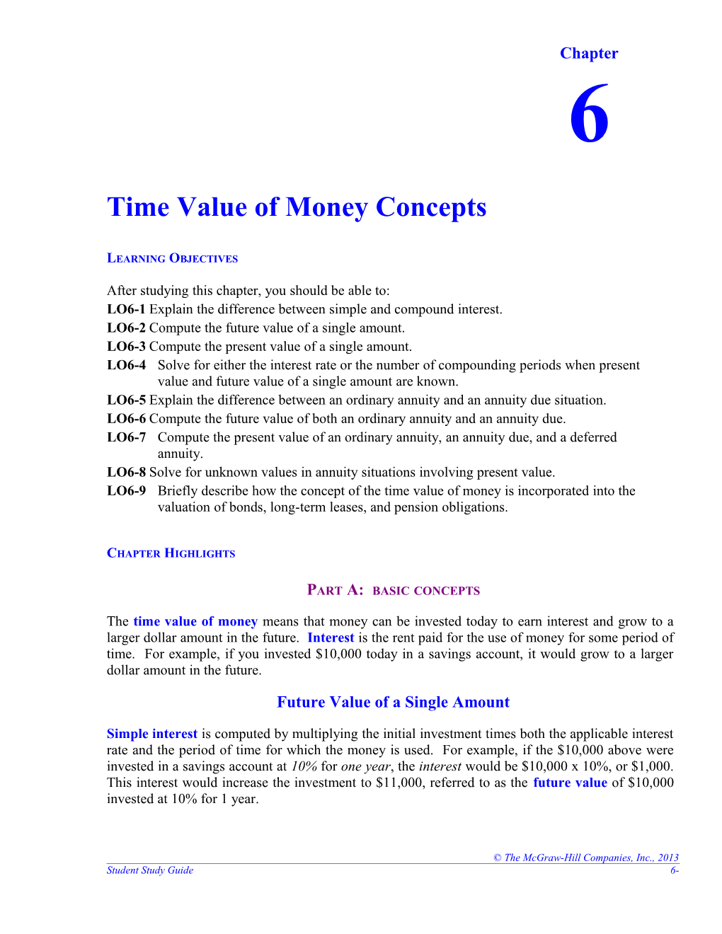 Time Value of Money Concepts