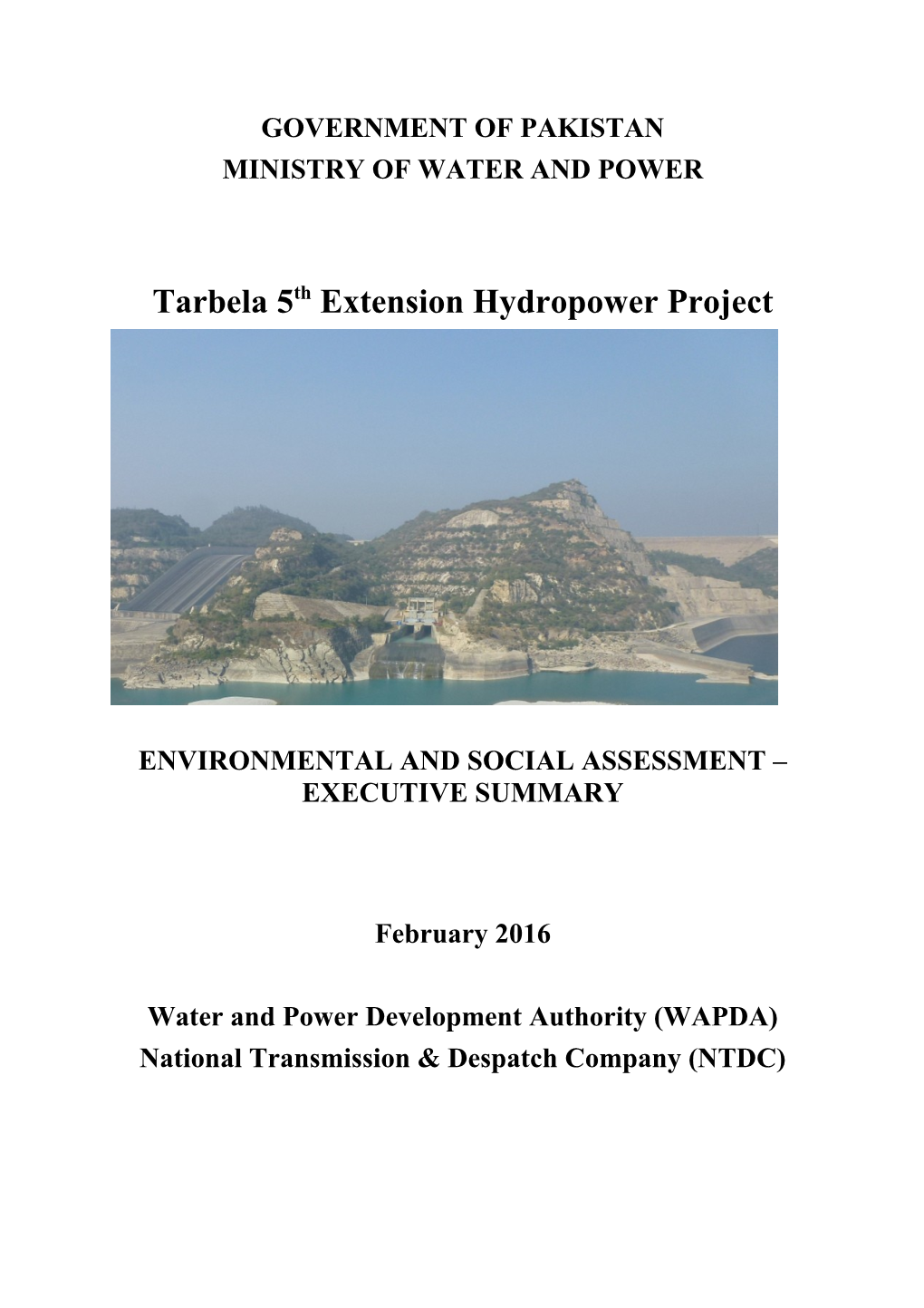 Tarbela Fith Extension Project
