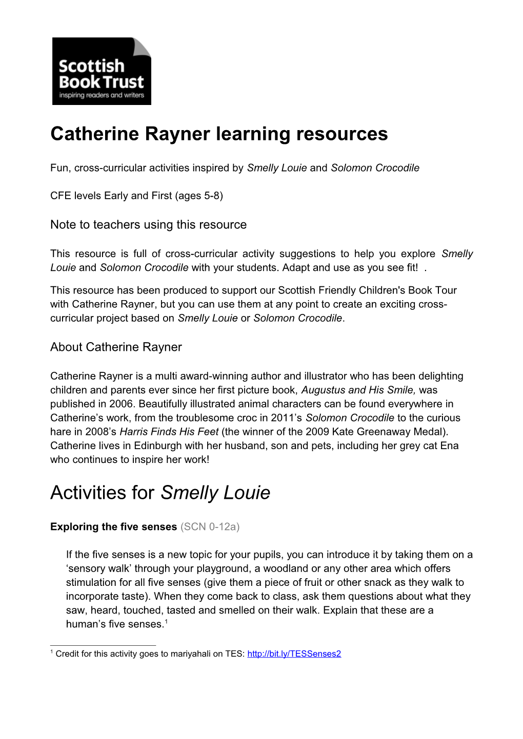 Catherine Rayner Learning Resources