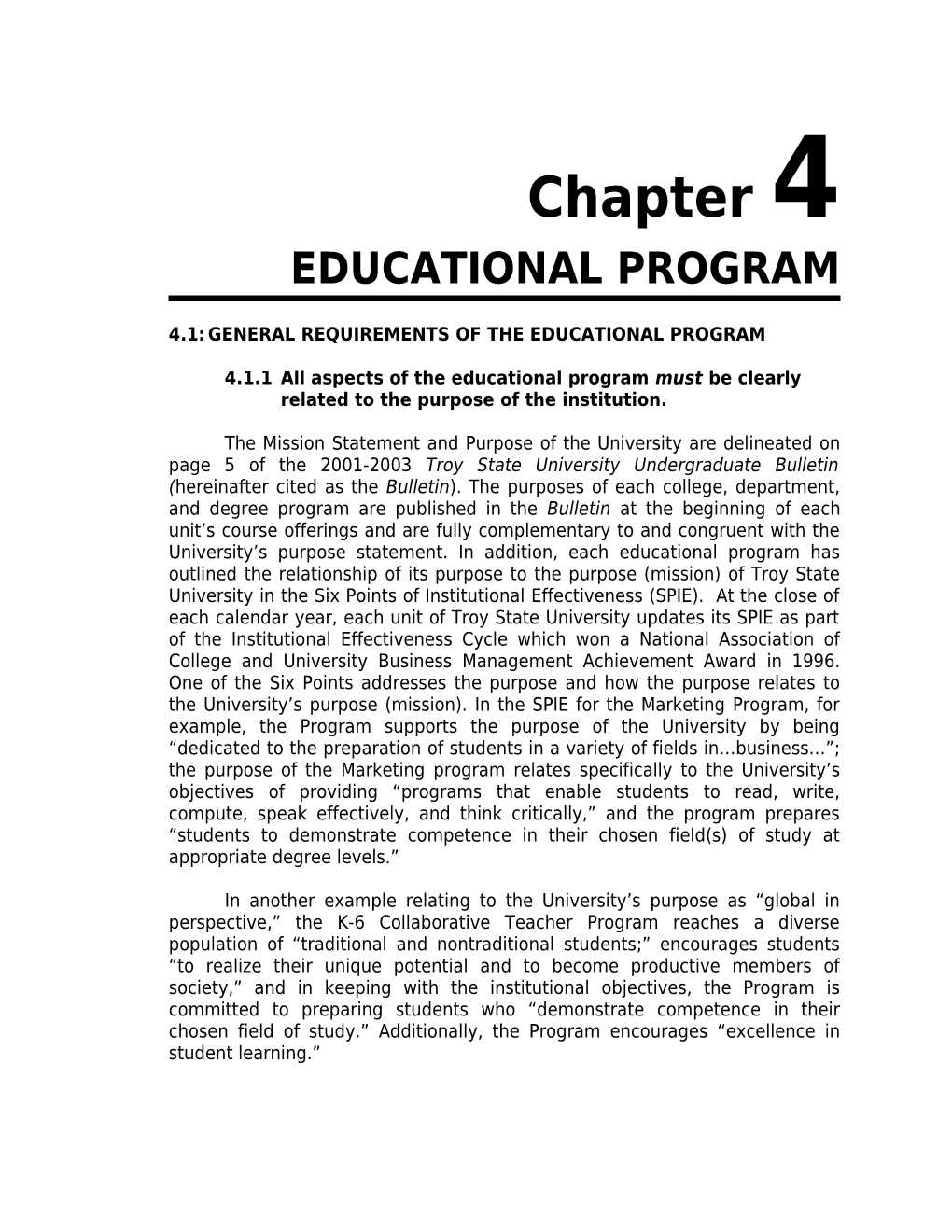4.1:General Requirements of the Educational Program