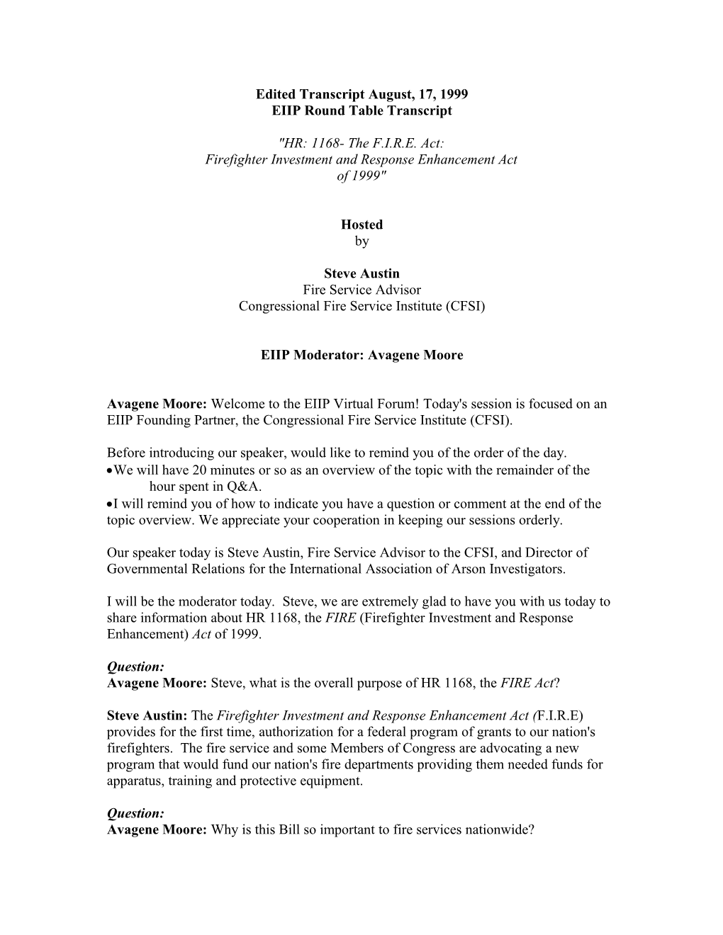 EIIP Round Table Transcript