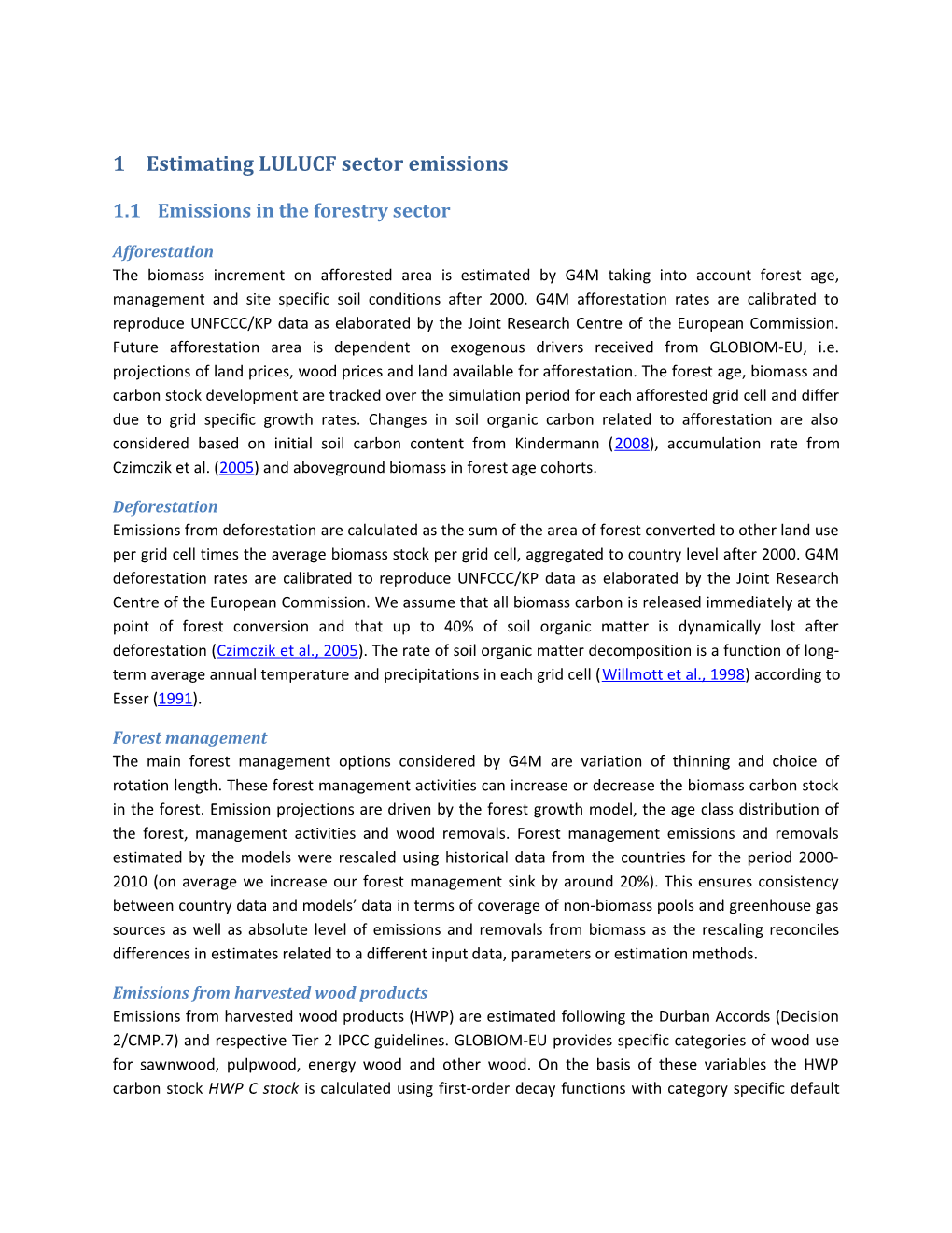 1Estimating LULUCF Sector Emissions