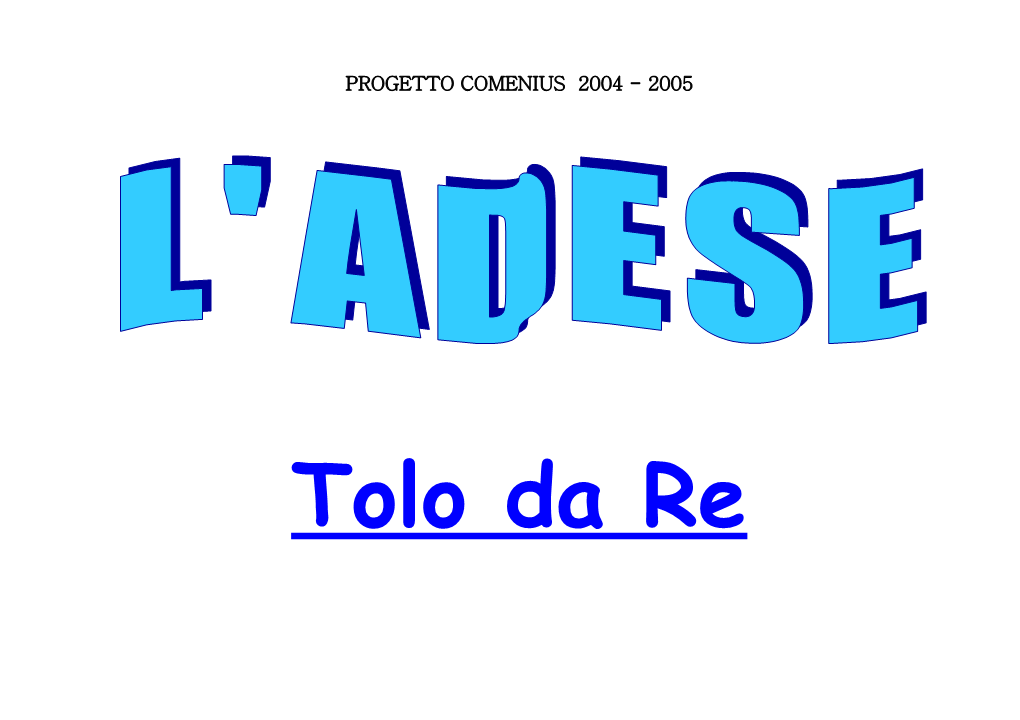 Progetto Comenius 2004 - 2005