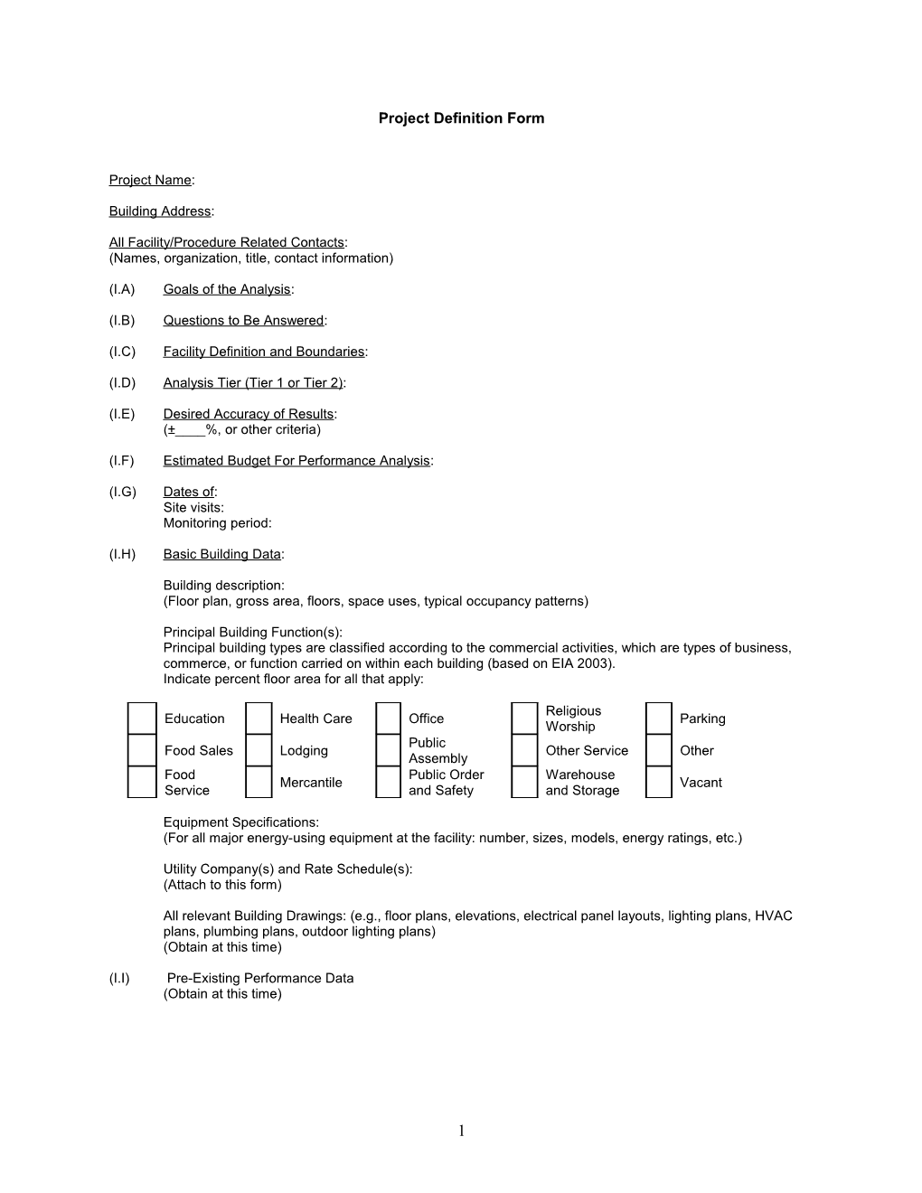 Performance Metrics Procedure